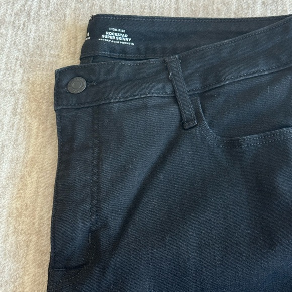 Old Navy Black High Rise Rockstar Super Skinny Jeans Size 14 Short - Picture 2 of 4